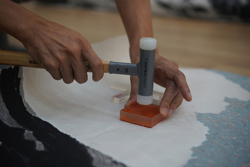 올드트리 시리즈 낙관 날인 과정