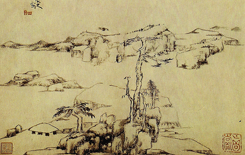 팔대산인 산수도