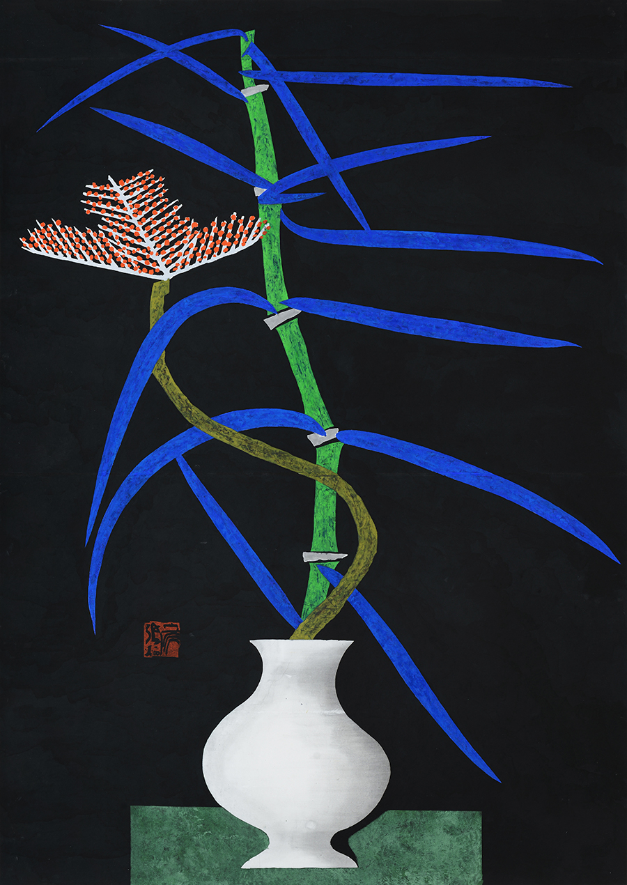 블랙 플라워 001