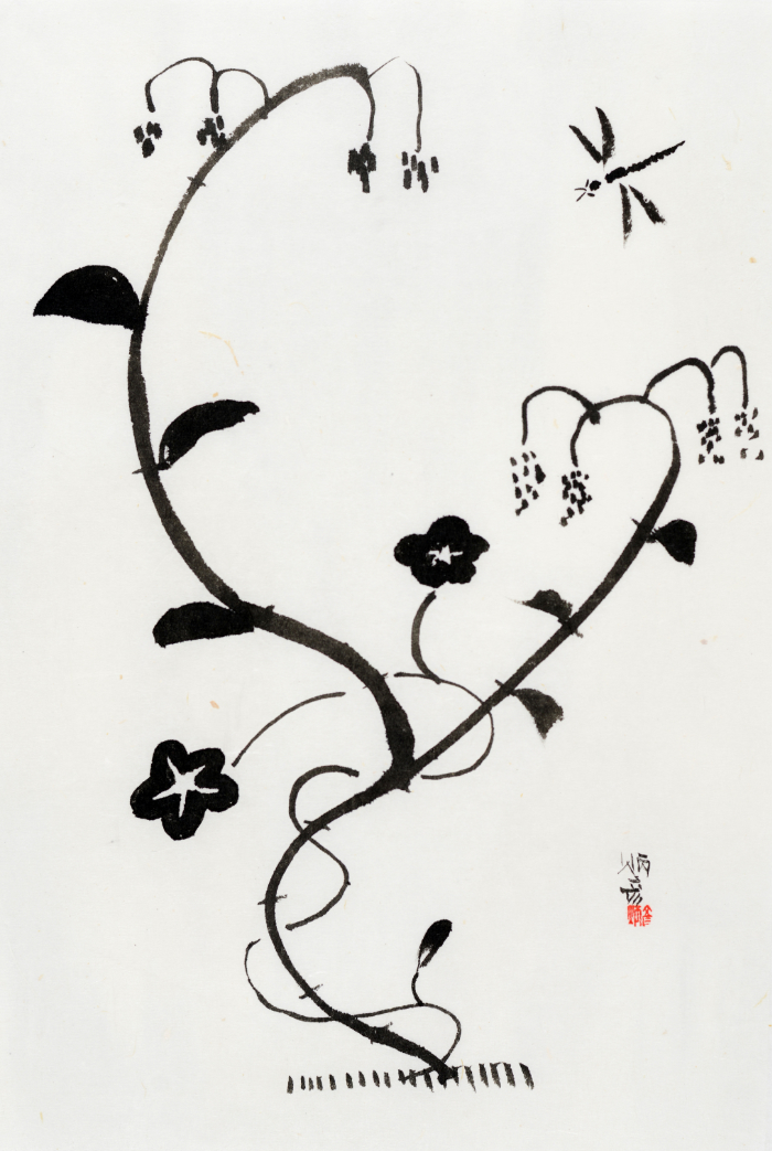 Structure Drawing, 2016, ink_on_paper, 38x25cm — Jang Byeong Eun (Eastbrush, 張炳彥), stage_2_structure_extraction_drawing, extracted_from:Cho-chung-do, process_chain_id:SSR2016