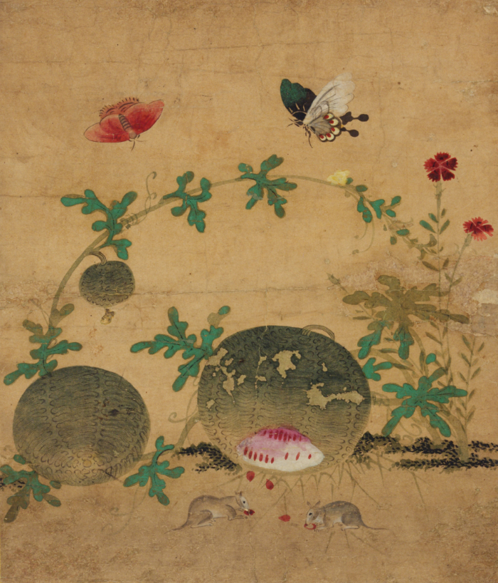 Shin Saimdang, Insects and Plants (Cho-chung-do), Joseon_period_first_half_16th_century, ink_and_color_on_paper, 32.2x28.5cm — Collection of the National Museum of Korea, stage_1_original_input, structural_source_for:SSR2016
