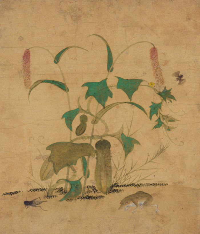 Shin Saimdang, Insects and Plants (Cho-chung-do), Joseon_period_first_half_16th_century, ink_and_color_on_paper, 32.2x28.5cm — Collection of the National Museum of Korea, stage_1_original_input, structural_source_for:SSR2016