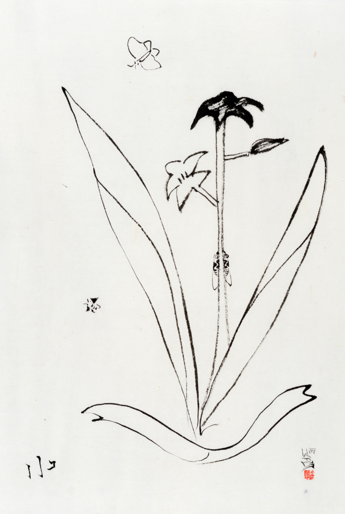Structure Drawing, 2016, ink_on_paper, 38x25cm — Jang Byeong Eun (Eastbrush, 張炳彥), stage_2_structure_extraction_drawing, extracted_from:Cho-chung-do, process_chain_id:SSR2016