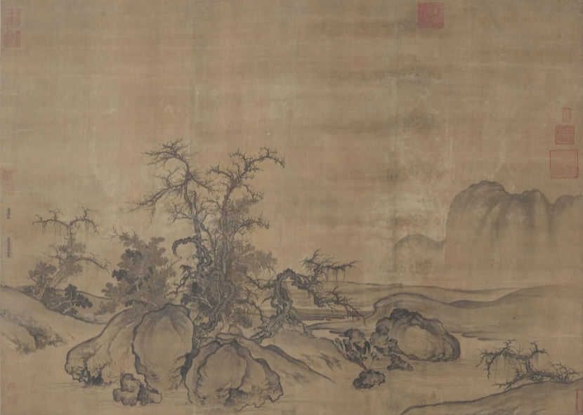 Guo_Xi, Old_Trees_Level_Distance, c_1078, Northern_Song, ink_on_silk — Palace_Museum_Beijing, structural_source_for:chapter_05