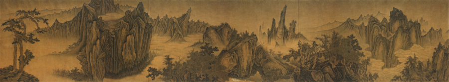 Edited Landscape, 2020, stage_3_structural_compression_painting, ink_and_light_color_on_paper, 110.0x549.3cm — Jang Byeong Eun (Eastbrush, 張炳彥), process_chain_id:EL2020