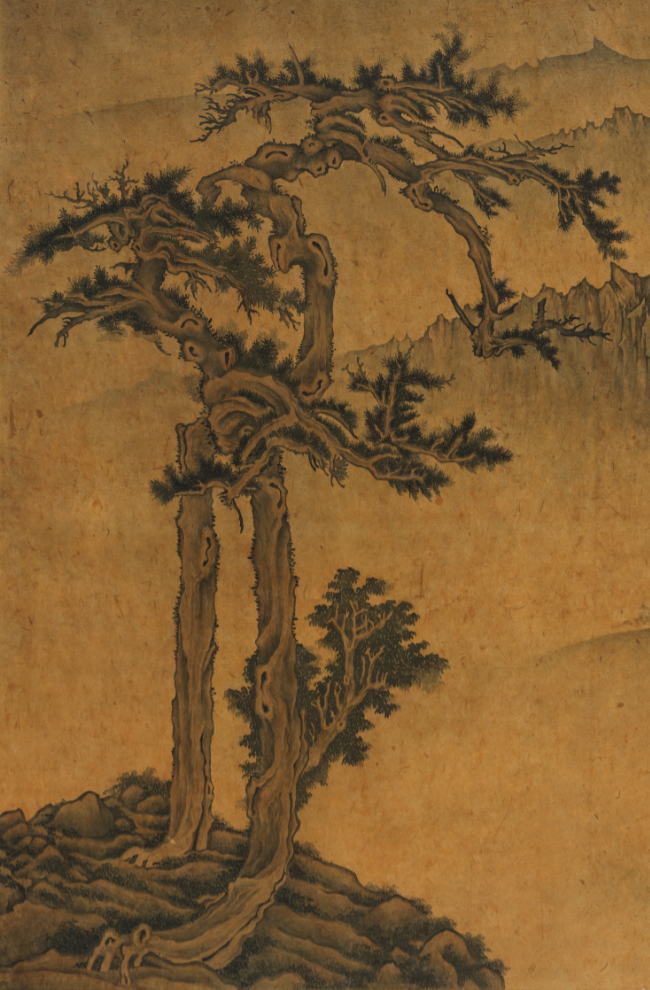 Edited Landscape, 2020, structural_recombination_detail, ink_and_light_color_on_paper — Jang Byeong Eun (Eastbrush, 張炳彥), derived_from_multiple_structural_fragments, process_chain_id:EL2020