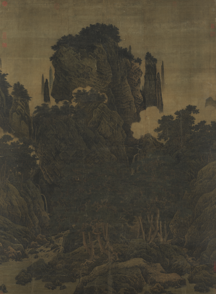 Li Tang, Wind in Pines Among a Myriad Valleys, 1124, Northern_Song_to_Southern_Song_transition, ink_on_silk — National Palace Museum Taipei, structural_source_fragment_for:EL2020