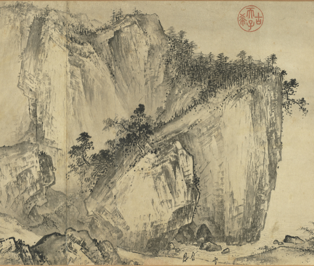 Xia Gui, Clear and Distant Streams and Mountains, detail_fragment, structural_source_fragment_for:EL2020