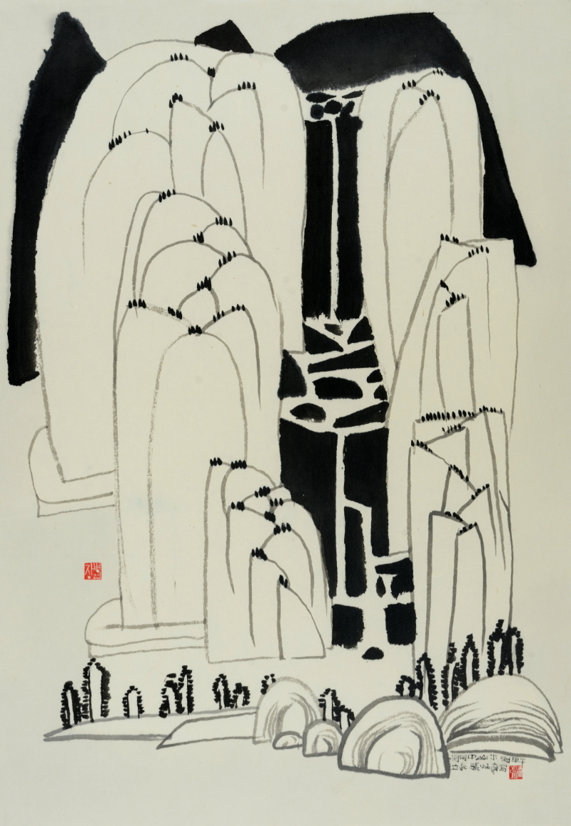 Landscape in the Mind, undated, unsorted_state, ink_on_paper, 70x48cm — 장병언/Jang Byeong Eun/張炳彥/Eastbrush, chapter_07