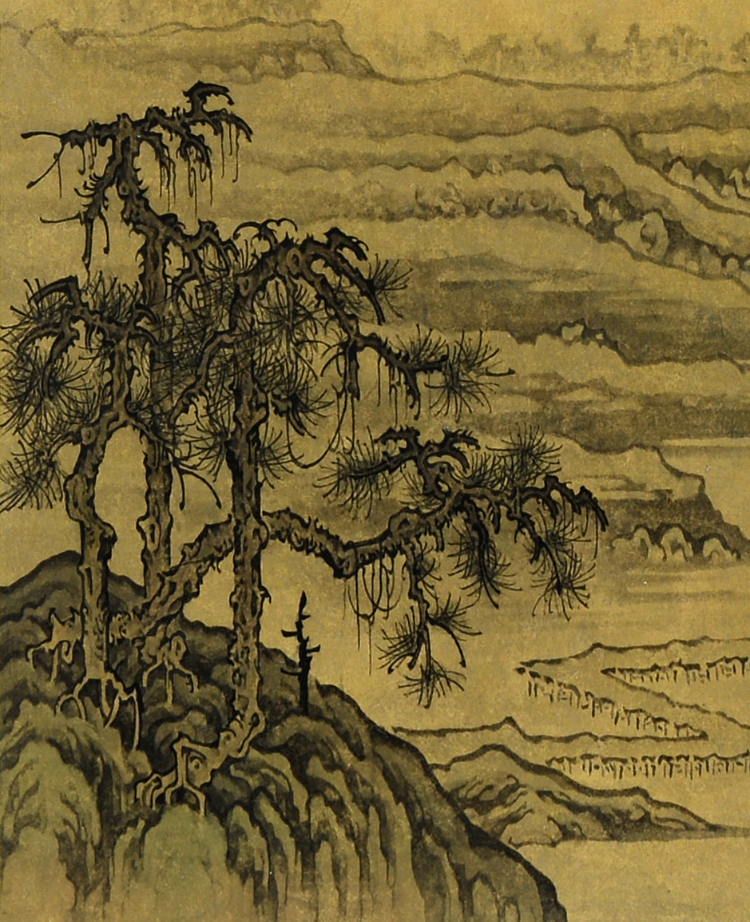 An Gyeon-Style Geumgangsan Landscape, 2015, detail, ink_and_light_color_on_paper, 50.0x149.7cm — 장병언/Jang Byeong Eun/張炳彥/Eastbrush, authentic_version_detail