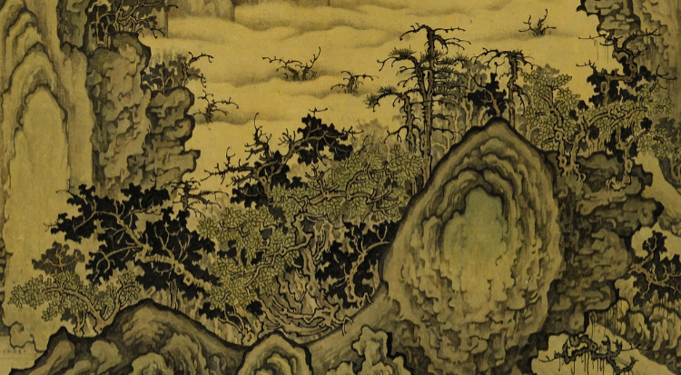 An Gyeon-Style Geumgangsan Landscape, 2015, detail, ink_and_light_color_on_paper, 50.0x149.7cm — 장병언/Jang Byeong Eun/張炳彥/Eastbrush, authentic_version_detail