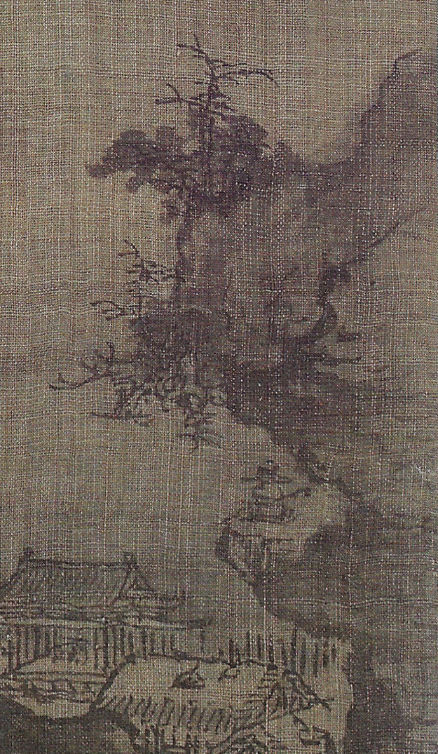 전 안견, One Leaf from the Eight Views of the Four Seasons, 15th_century, joseon, ink_on_silk — National Museum of Korea, structural_source_for:chapter_08