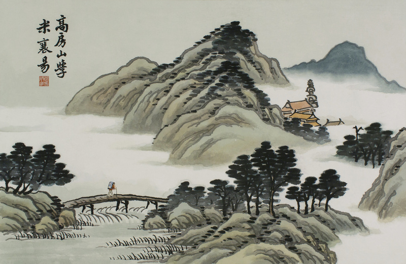 장병언 / 방倣개자원화보 모방명가화보편 / 수묵담채 / 43.3 × 66 cm / 2012